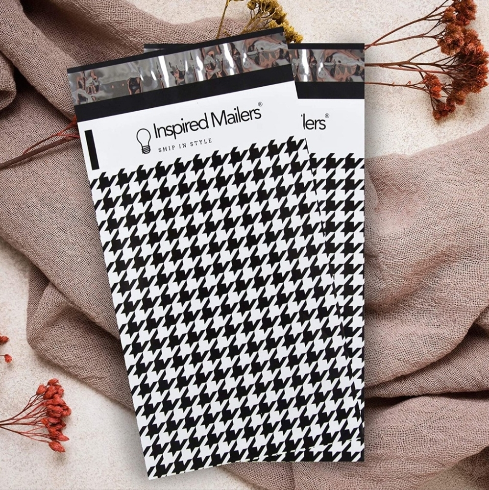 40 Houndstooth Designer Poly Mailer 6" x 9"